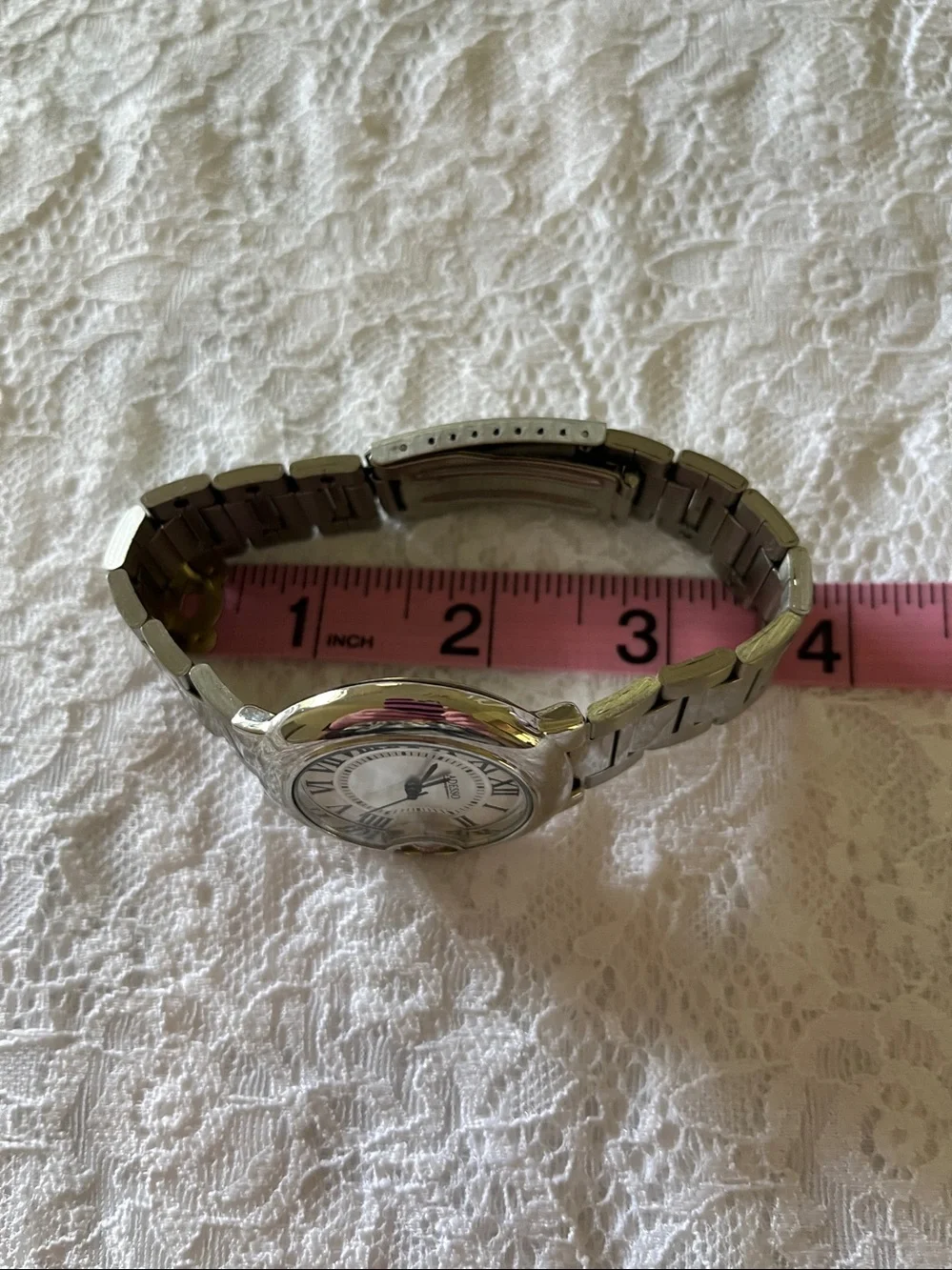 Adesso Silver-Tone Roman Numeral Bracelet Watch